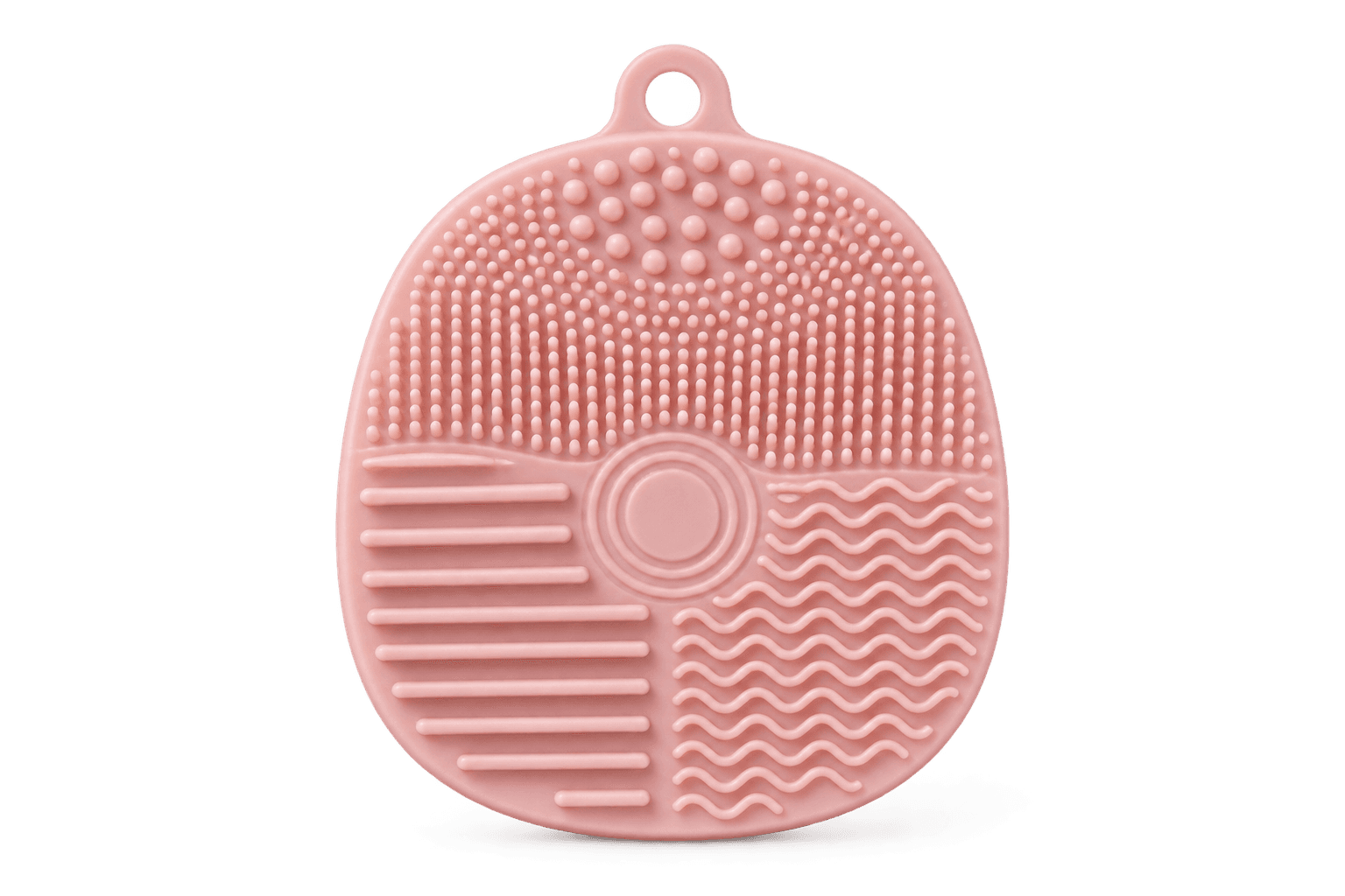 Pink silicone brush cleaning pad