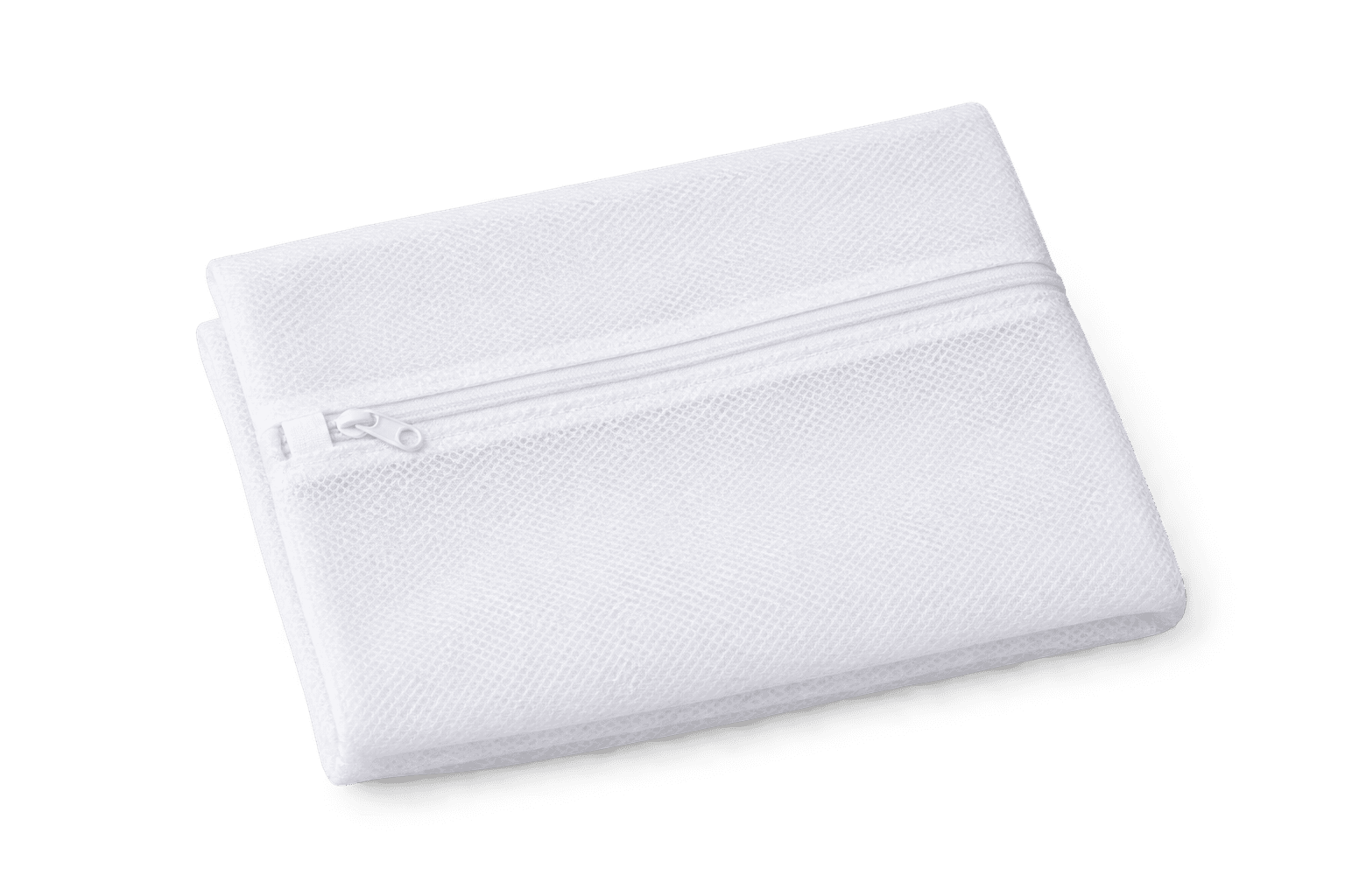 White zippered laundry net