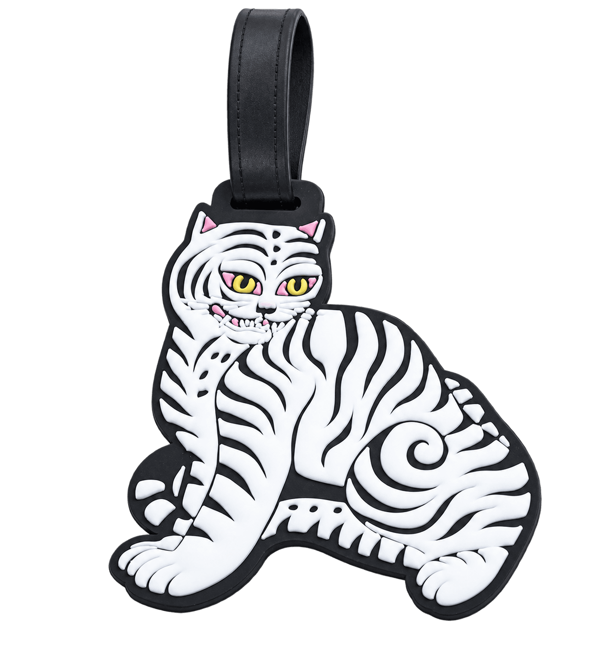 Daiso tiger and magpie Hojakdo luggage tag, item number 1075657